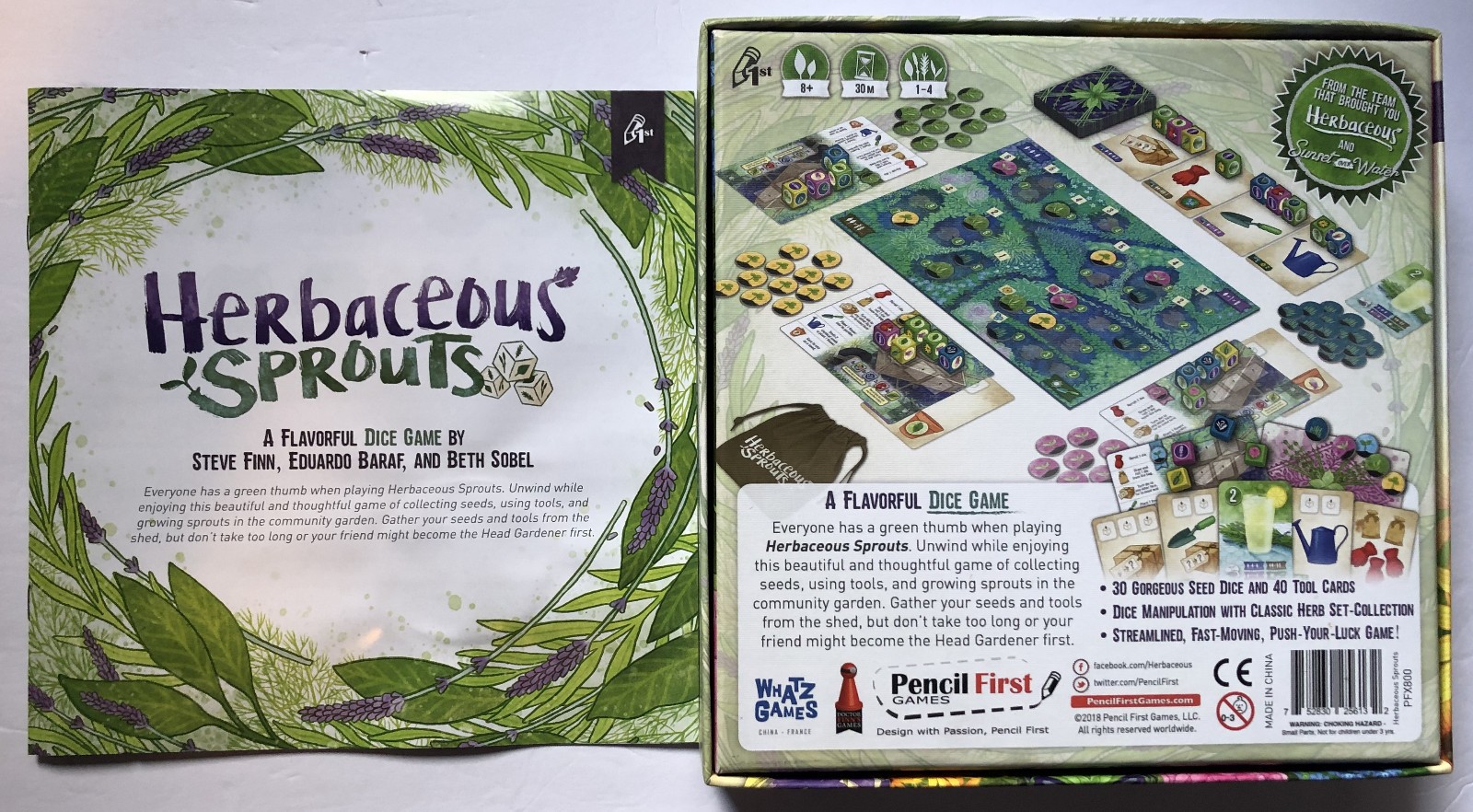 Herbaceous Sprouts: A Flavorful Dice Game (2018) Pencil First Unpunched Open Box