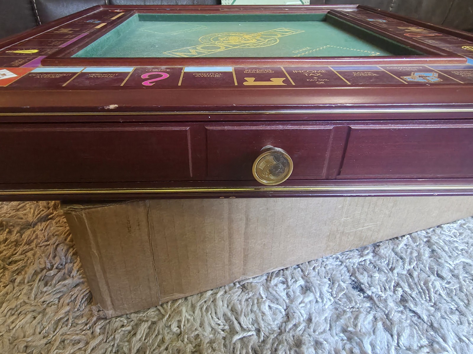 Franklin Mint MONOPOLY Collector’s Edition Wood Board Game 1991 Complete* W/ COA