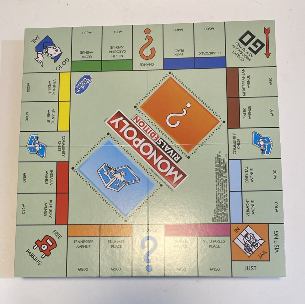 Monopoly Rivals Edition Board Game 2 Player Ages 8 & Up Parker Brothers Hasbro