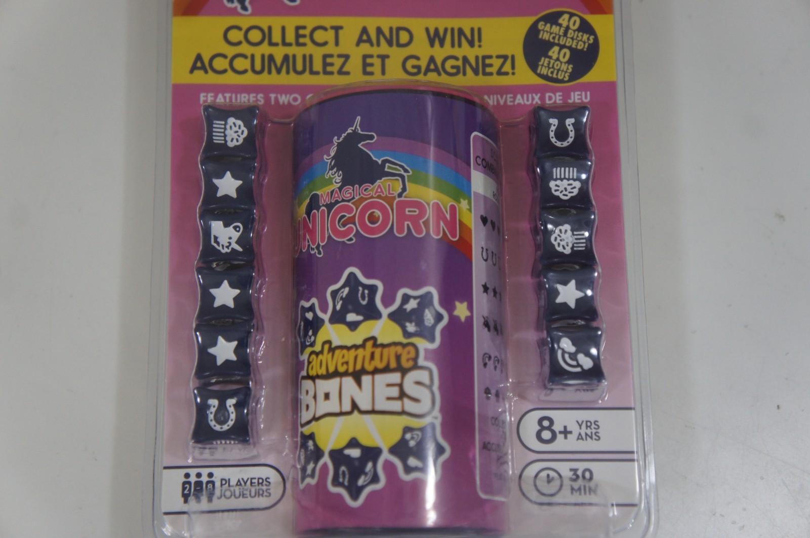 BRAND NEW Adventure Bones Magical Unicorn Dice Game Aquarius w/ Travel Container