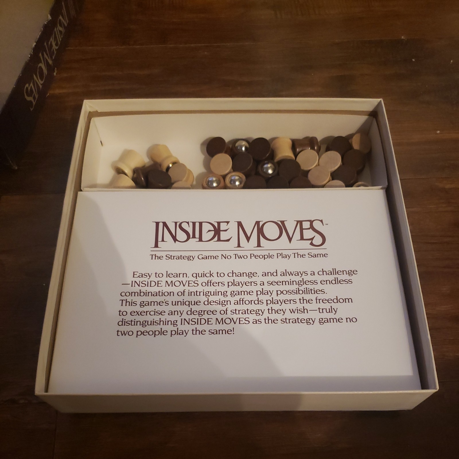 Vintage 1985 Parker Brothers Inside Moves Board Game Complete Set All Pieces