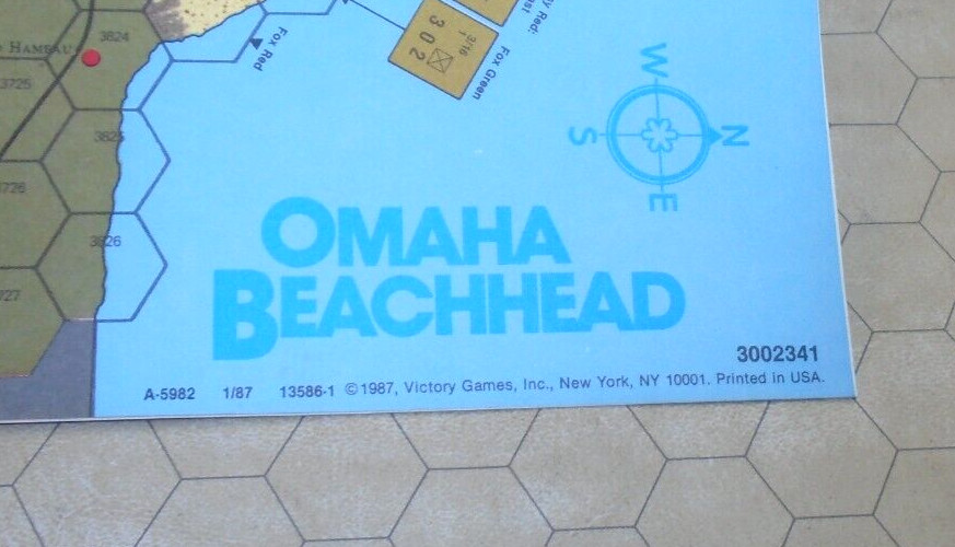 Omaha Beachhead WWII Battle Game COMPLETE & UNPUNCHED – Victory Games USA