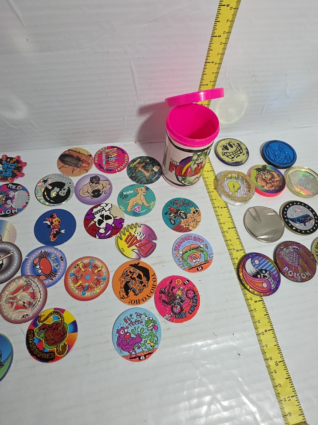Lot Pogs Slammers! 1990s Retro Nostalgia! Mixed Branded & Unbranded Metal