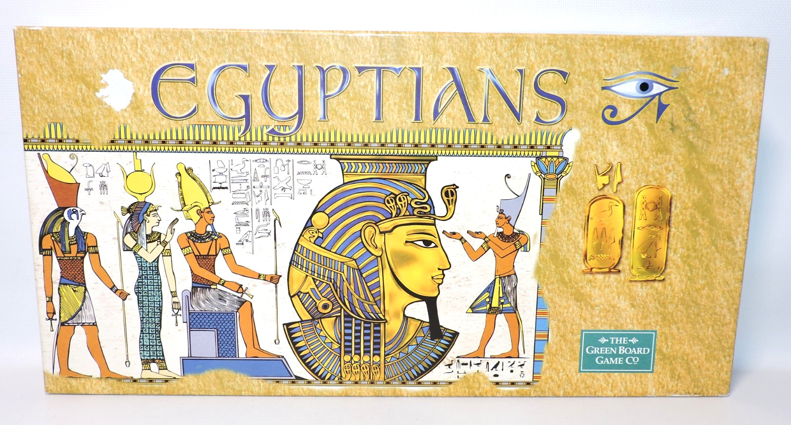 VTG Egyptian Board Game 100% COMPLETE Educational History Trivia, Green Board Co