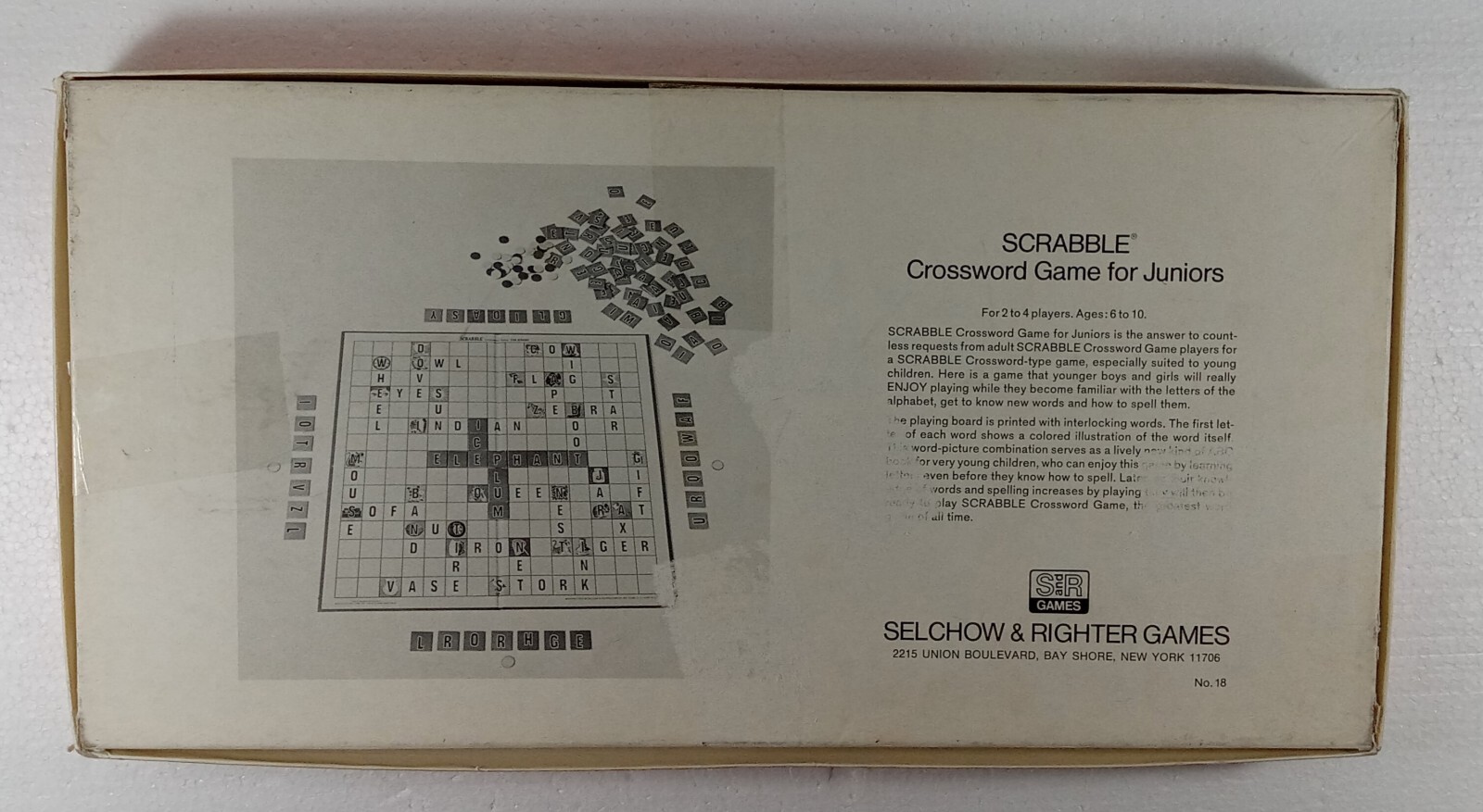 Scrabble for Juniors Crossword Game Edition Four Vintage 1975 Missing Book