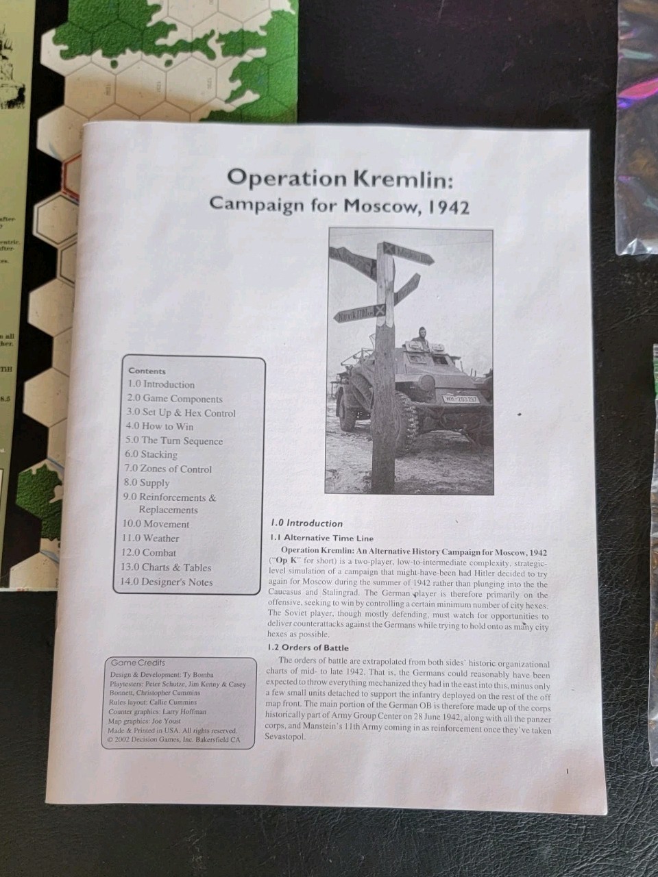 2002 Decision Games Wargame Operation Kremlin – Campaign for Moscow, 1942