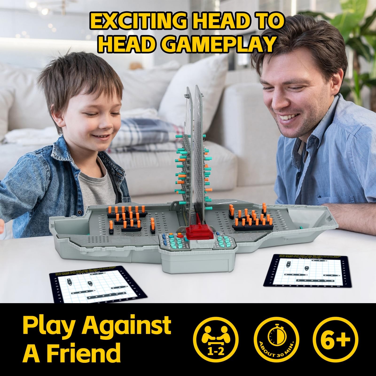 Talking Sea Battle Board Game with Light and Sound Effects, Electronic Naval …