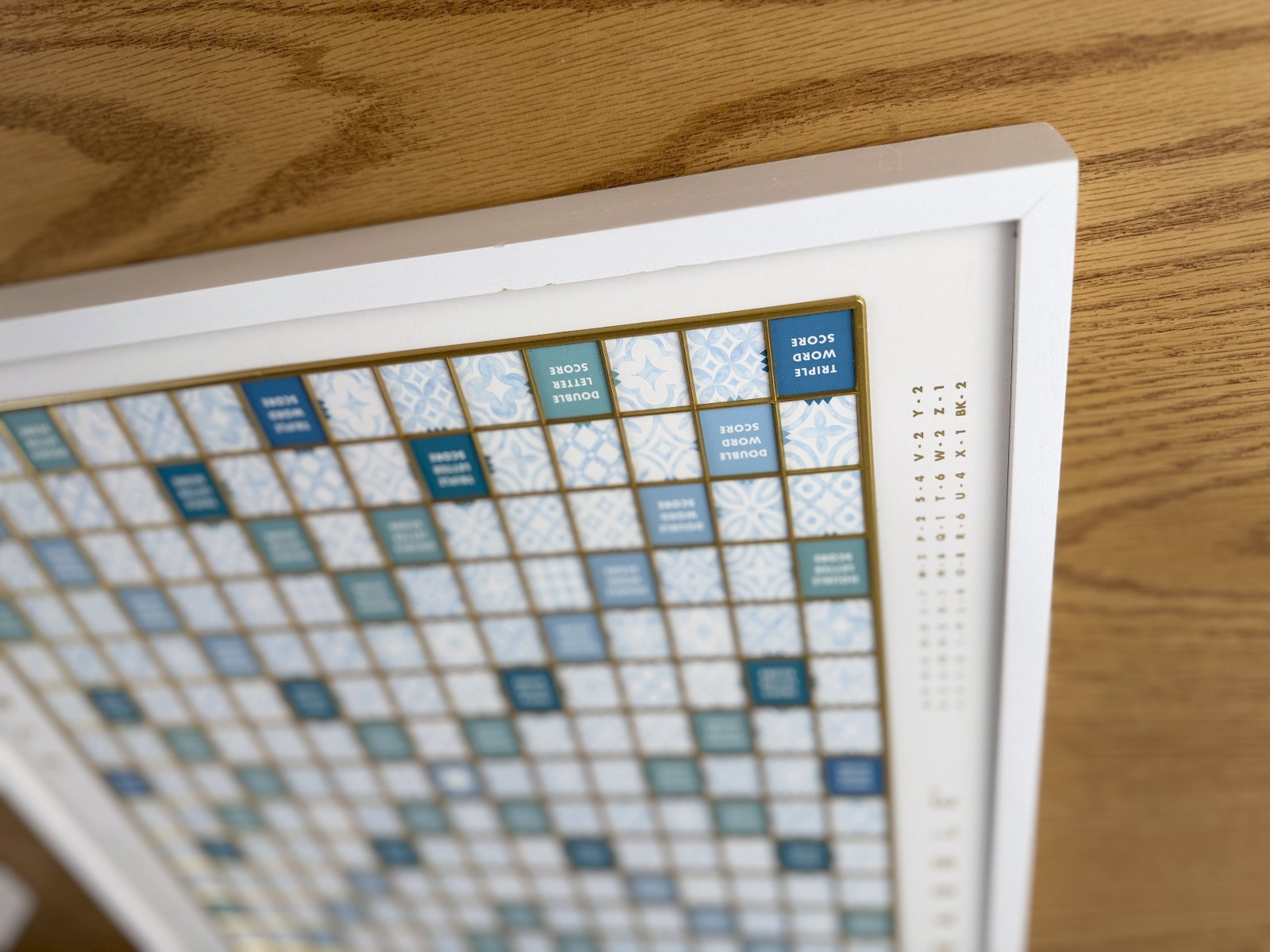 Scrabble Bianco Edition WS Game Rotating Wooden Game Board OPEN BOX