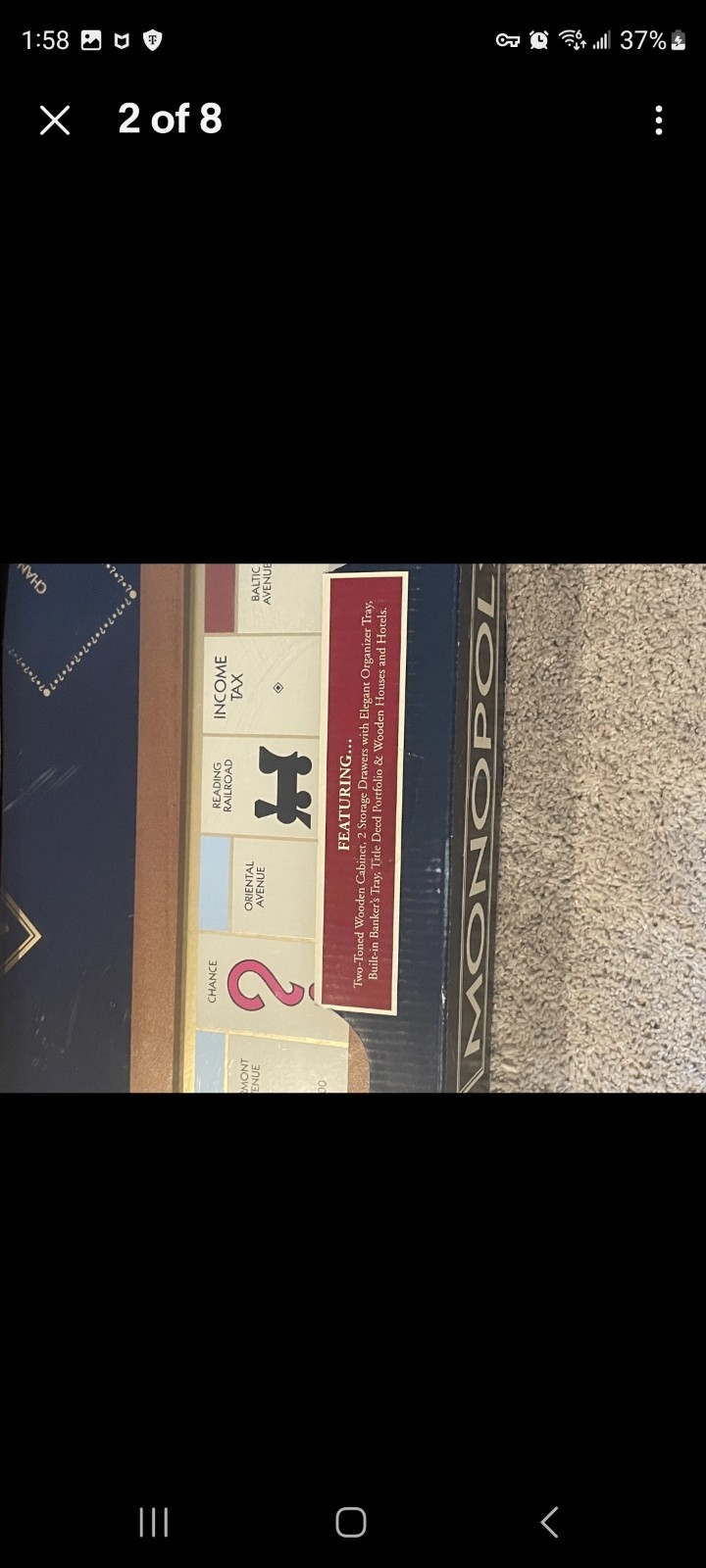 NEW Monopoly Luxury Edition Large Deluxe Wooden Board Game