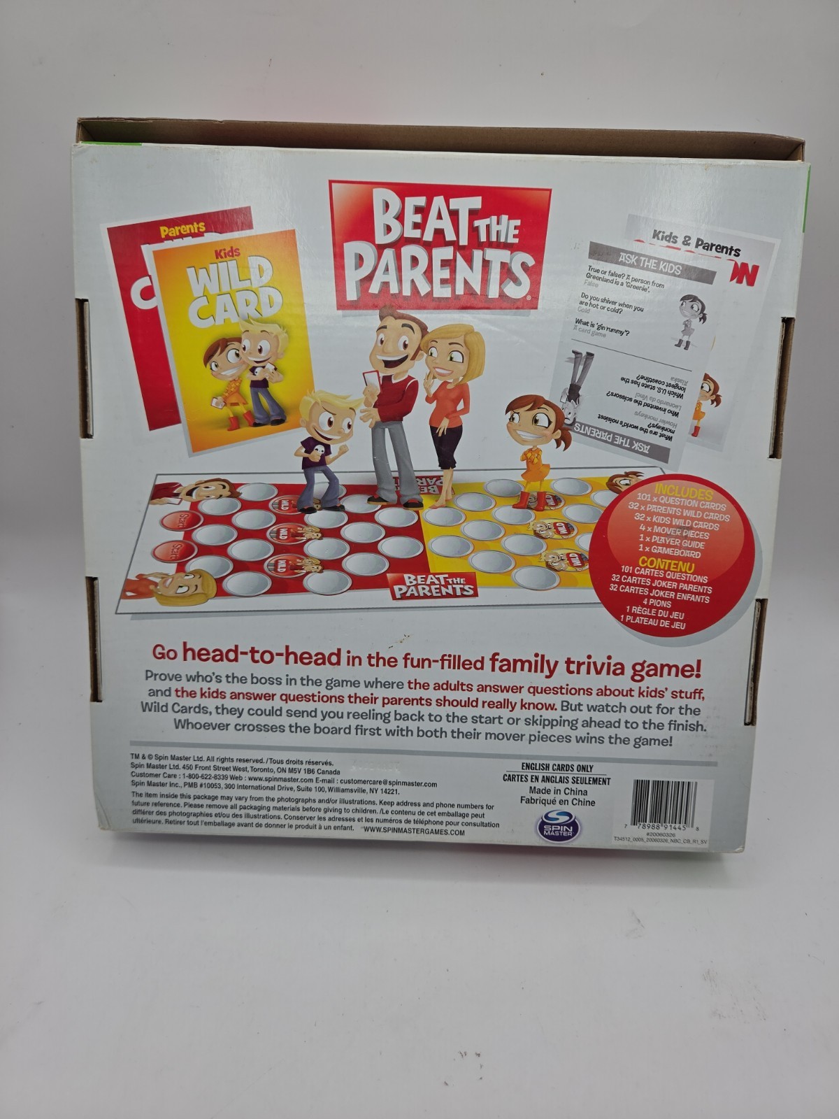 BEAT THE PARENTS Family Kids Trivia Game, Kids vs Parent Board Game, COMPLETE