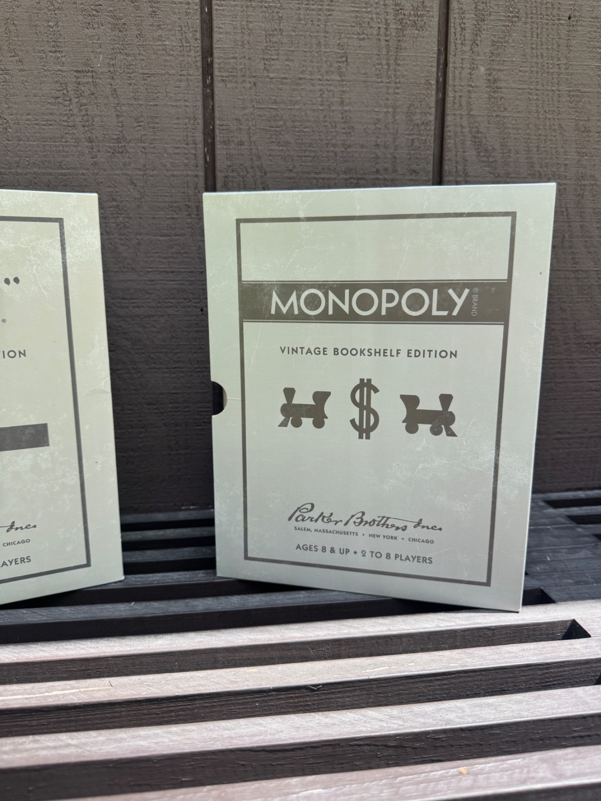 WS Game Company Vintage Board Games Bookshelf Collection – Monopoly & Clue
