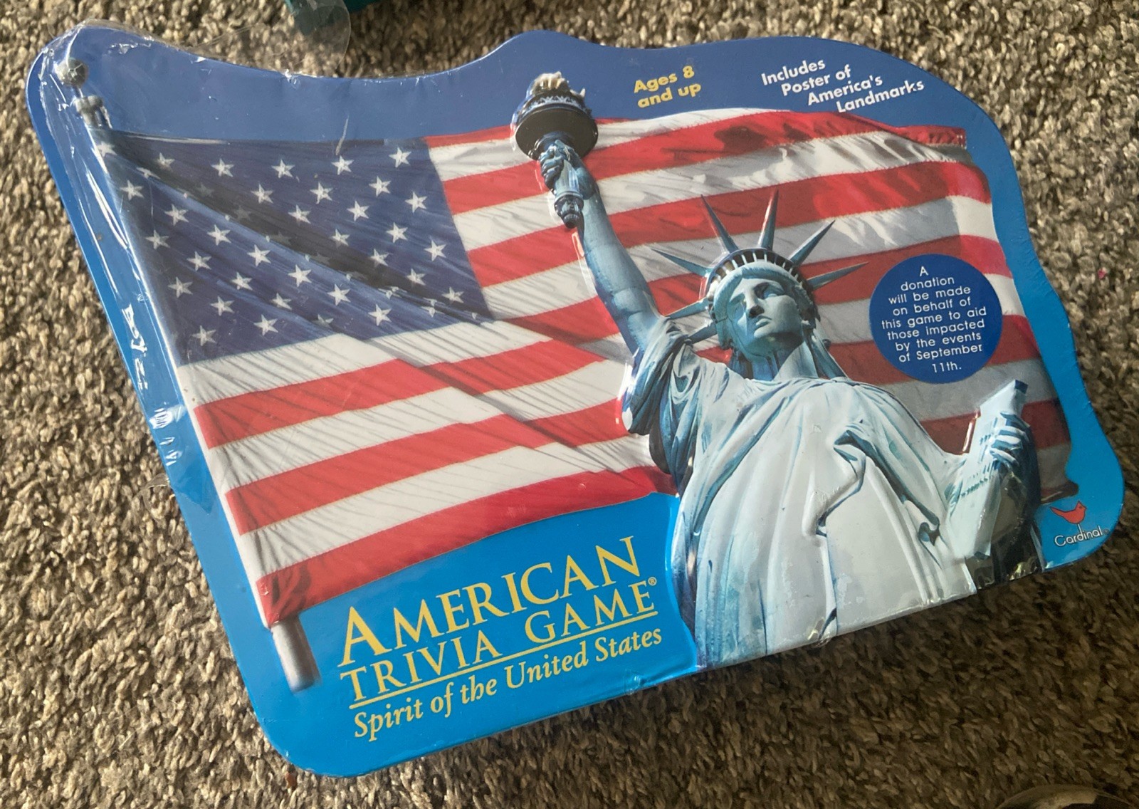 American Trivia Game Spirit United States Educational Family Metal Tin