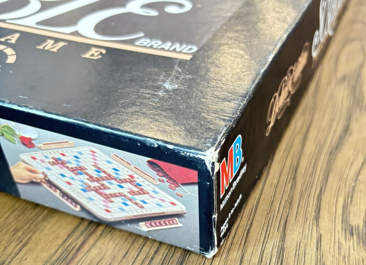 1989 Scrabble Deluxe Edition 100% COMPLETE Rotating Turntable Board Game MB 4034