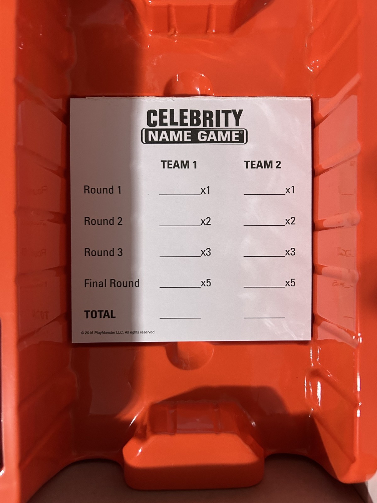Celebrity Name Game Board Game Complete Used Craig Ferguson PlayMonster 2016