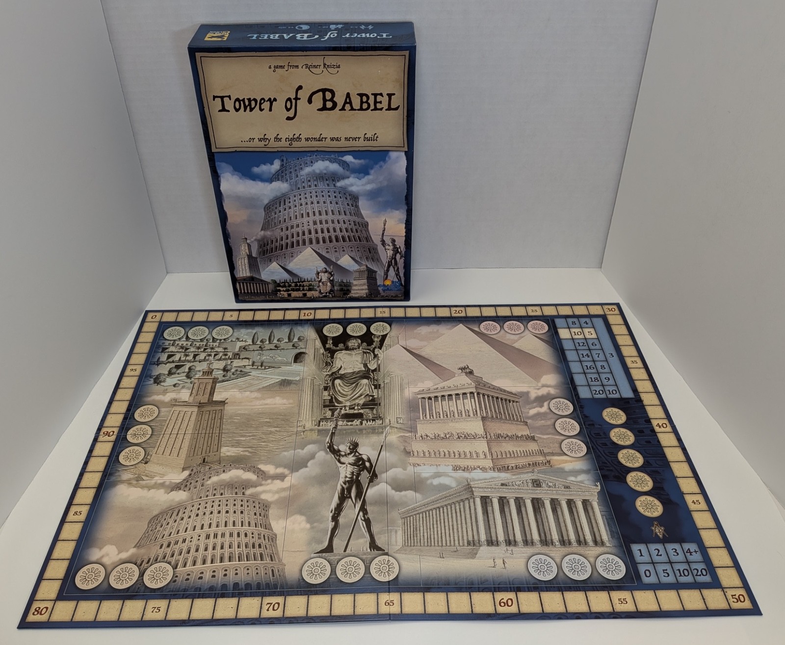 Tower of Babel Board Game Rio Grande Games 2005 Unpunched Open Box Complete