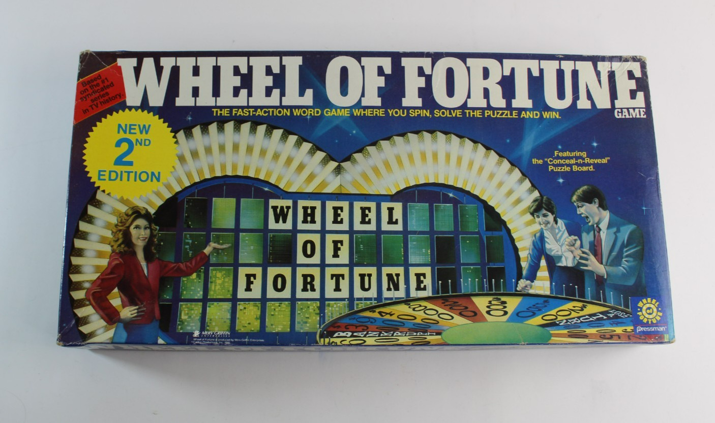 Vintage 1985 Wheel of Fortune Board Game 100% Complete #5555 Pressman Toy Corp