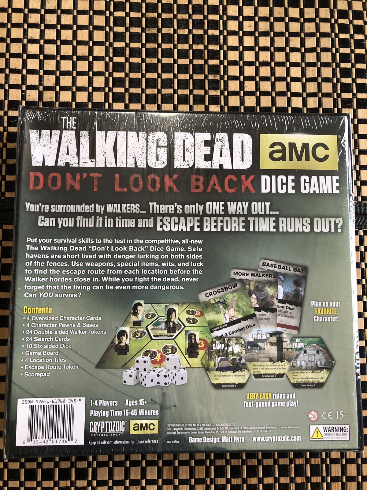 AMC The Walking Dead Don’t Look Back Dice Game Zombie Horror Board Game NEW