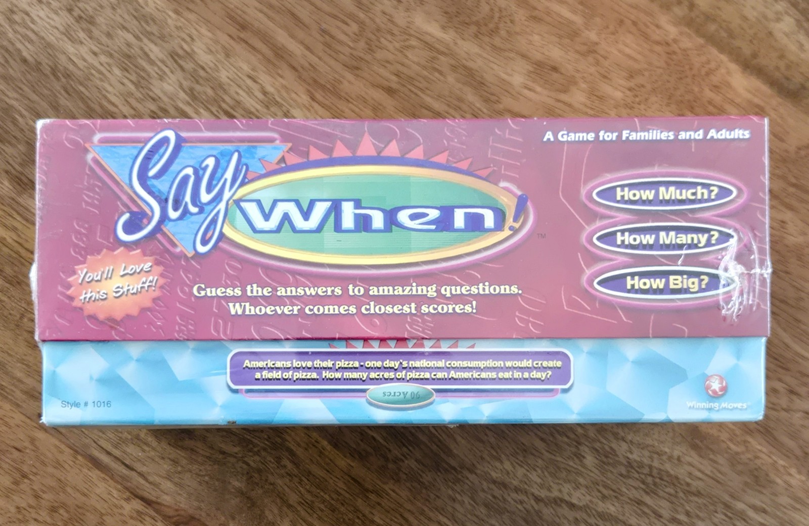 VTG 1998 “Say When! A Game for Families and Adults” – New & Sealed!