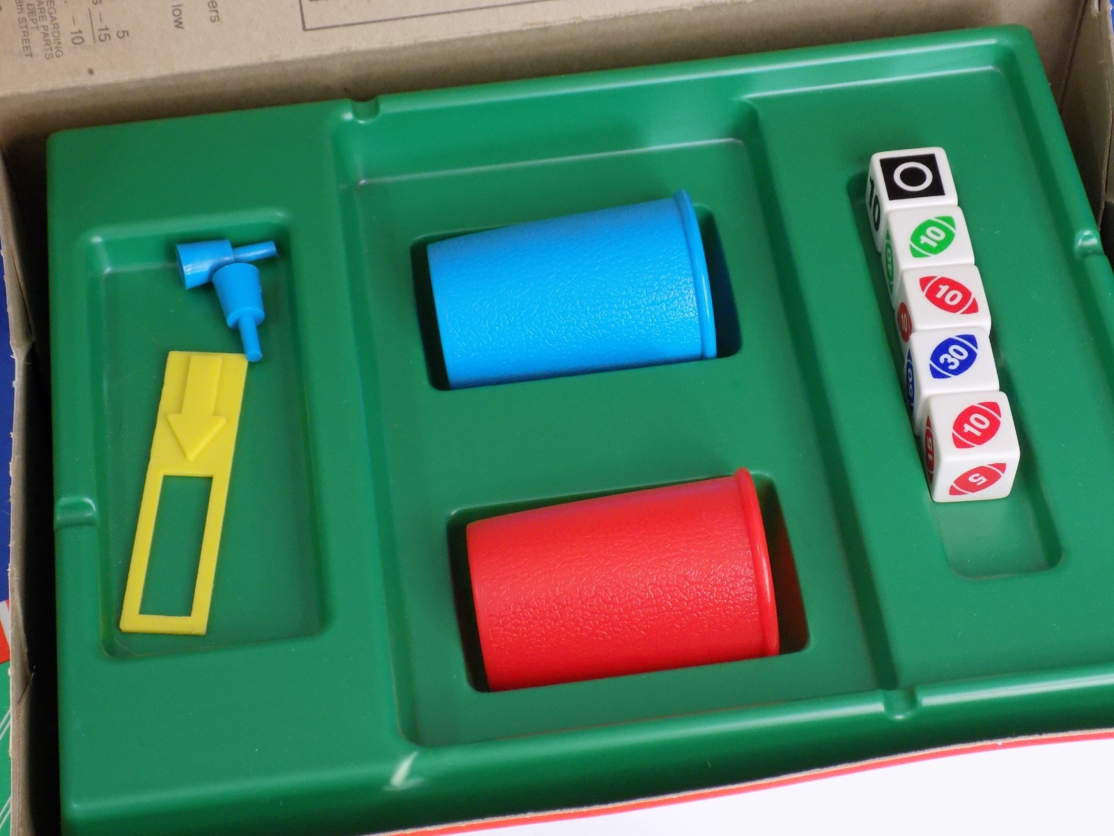 Lakeside’s HALF TIME FOOTBALL Sports Dice Game Vintage 1979