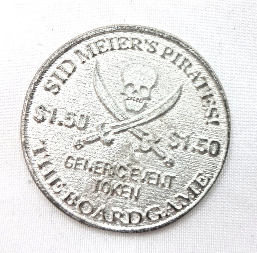 Set of 4 Eagle Games Sid Meier’s Pirates! Generic Event Token Origins 2005