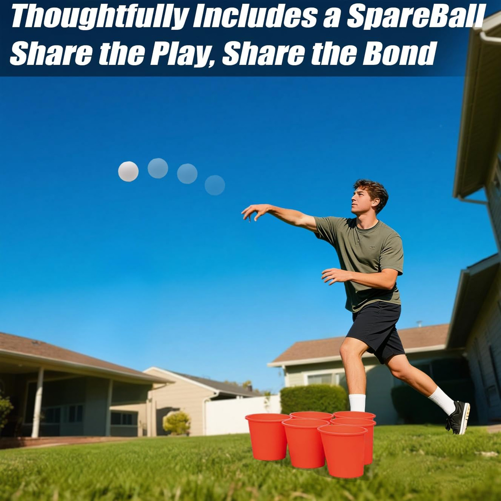 Bucket Toss Replacement Balls 3 Pack for Outdoor Yard Game, Waterproof Durable