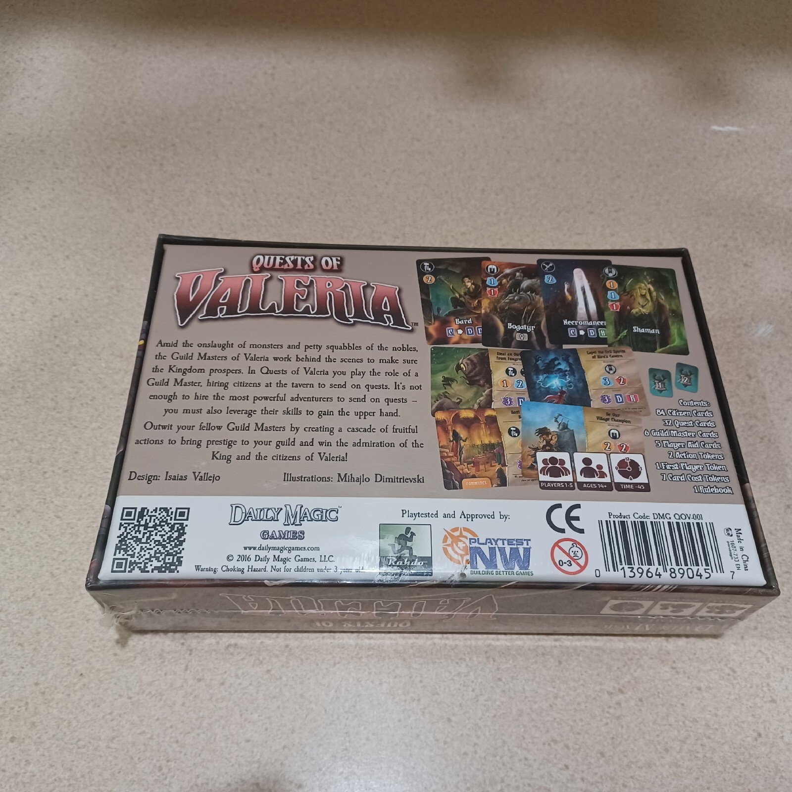 NEW Quests of Valeria Kickstarter Edition Board Card Game 2016 Daily Magic Games