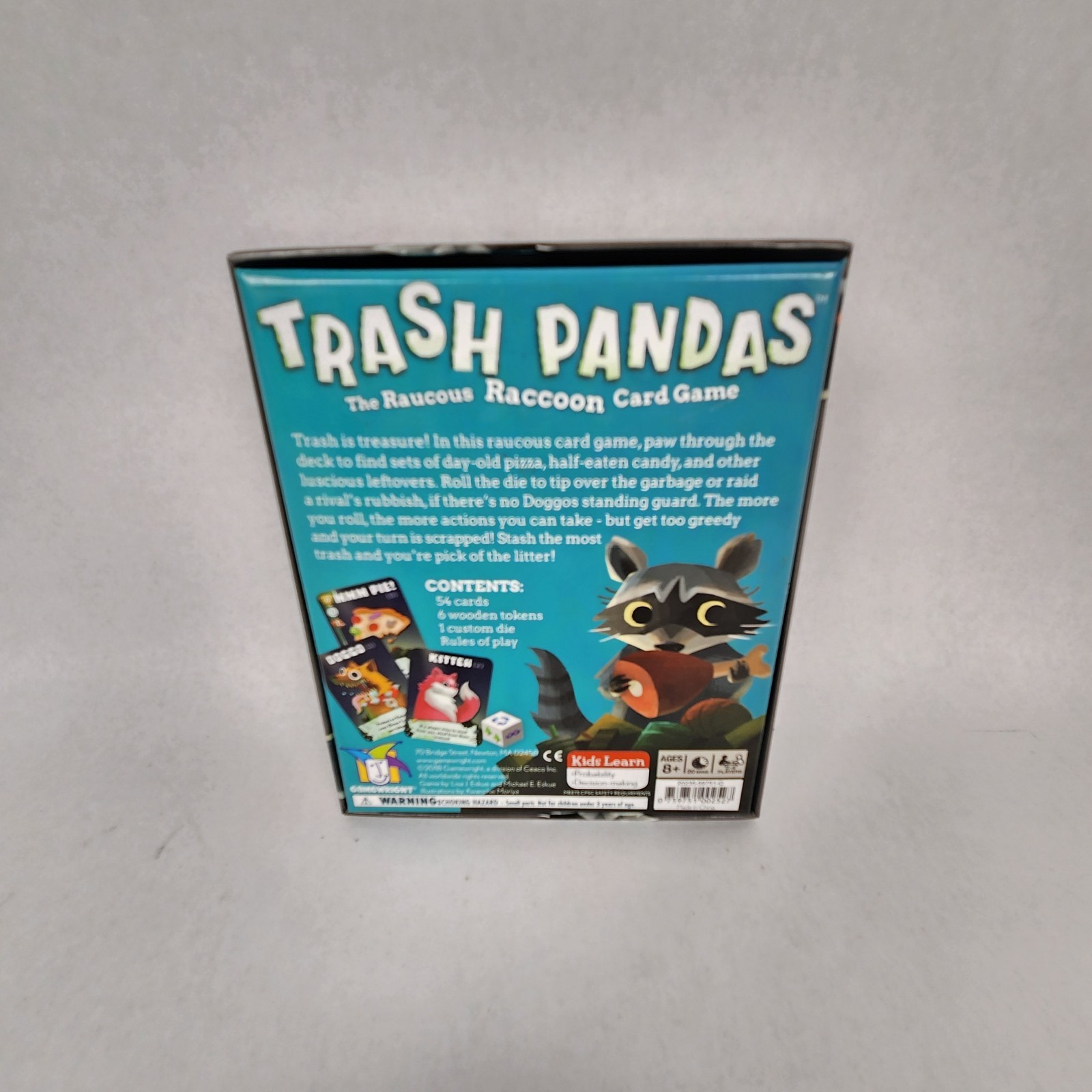 Trash Pandas The Raucous Raccoon Card Game Gamewright 2-4 Player 8+ COMPLETE