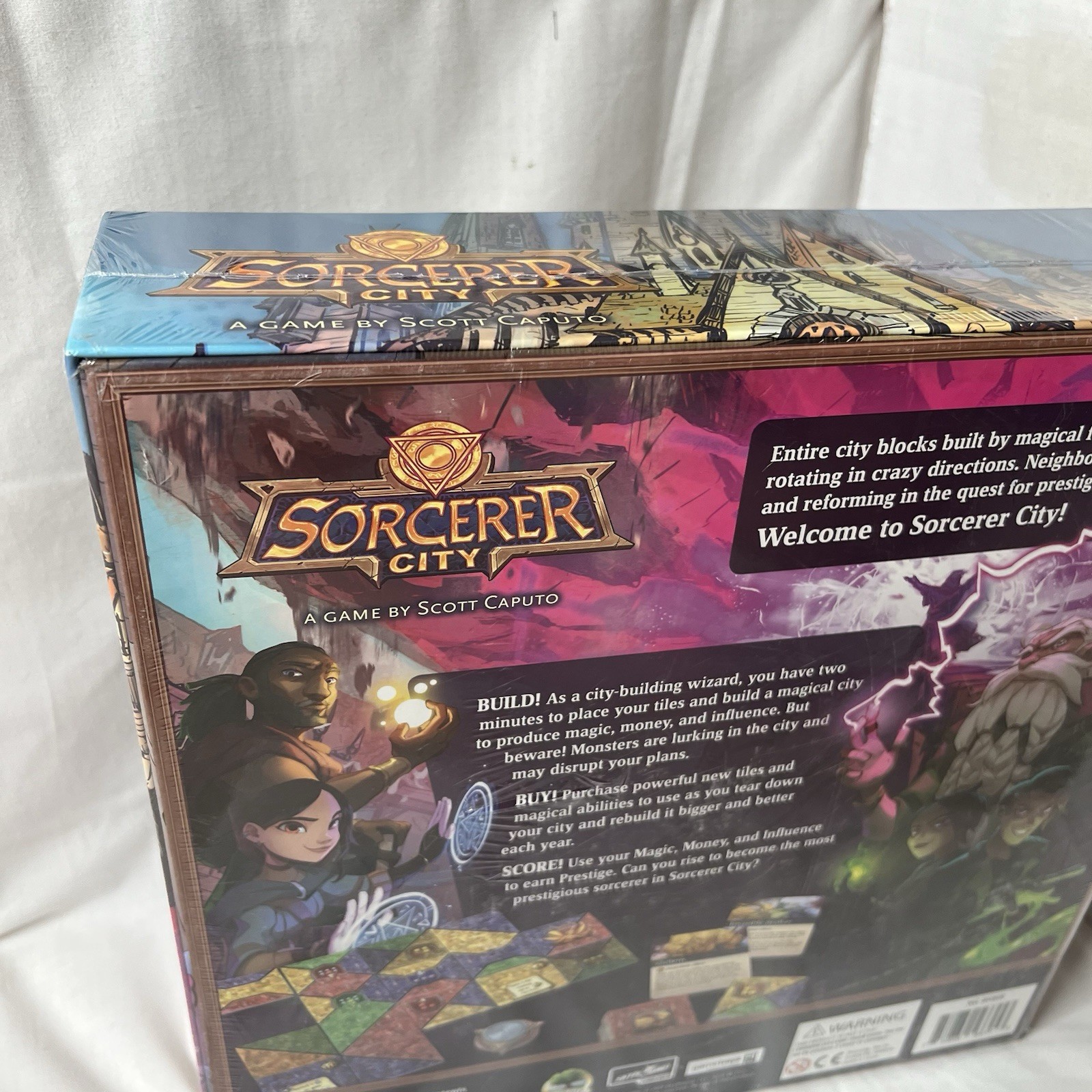 Brand New Sealed Sorcerer City Board Game by Scott Caputo Tile Laying Strategy