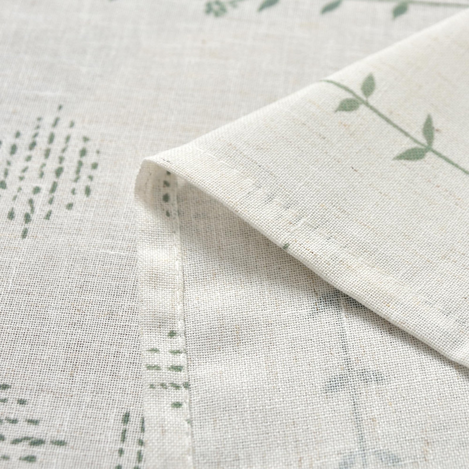 Lino Rosa Cabinet Curtains for Under 24″W x 30″L (Pack of 2), Light Green
