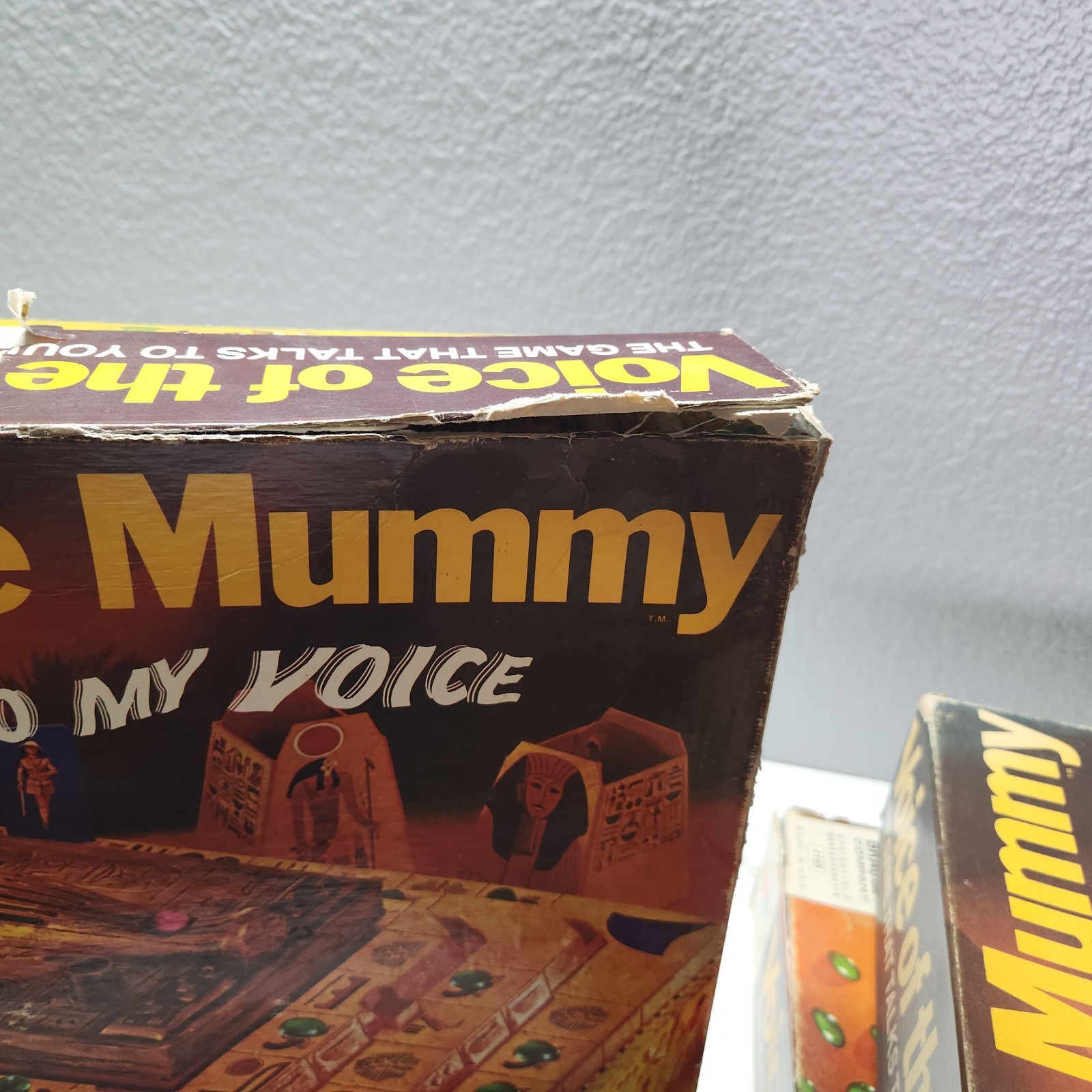 3 Milton Bradley Board Game – 1971 – VOICE OF THE MUMMY – w/Box For Parts AS IS