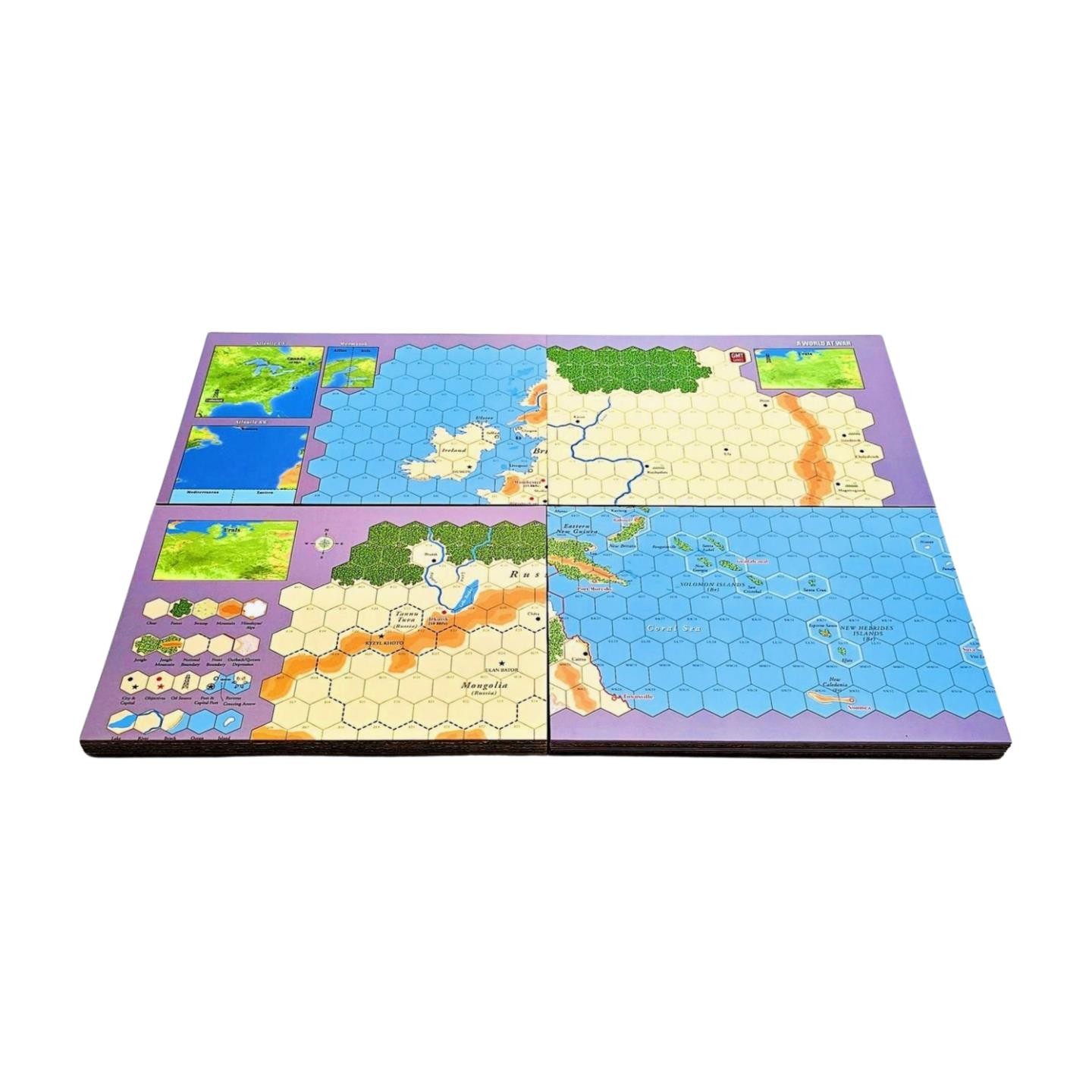A World at War: 4 Mounted Maps by GMT – SEALED