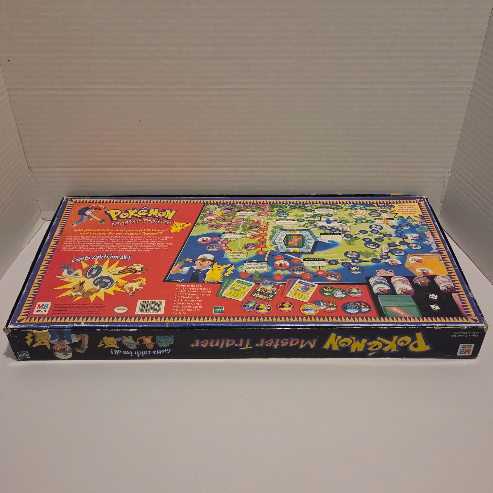 Vintage Hasbro Pokemon Master Trainer Game Board 1999 Edition 98% Complete