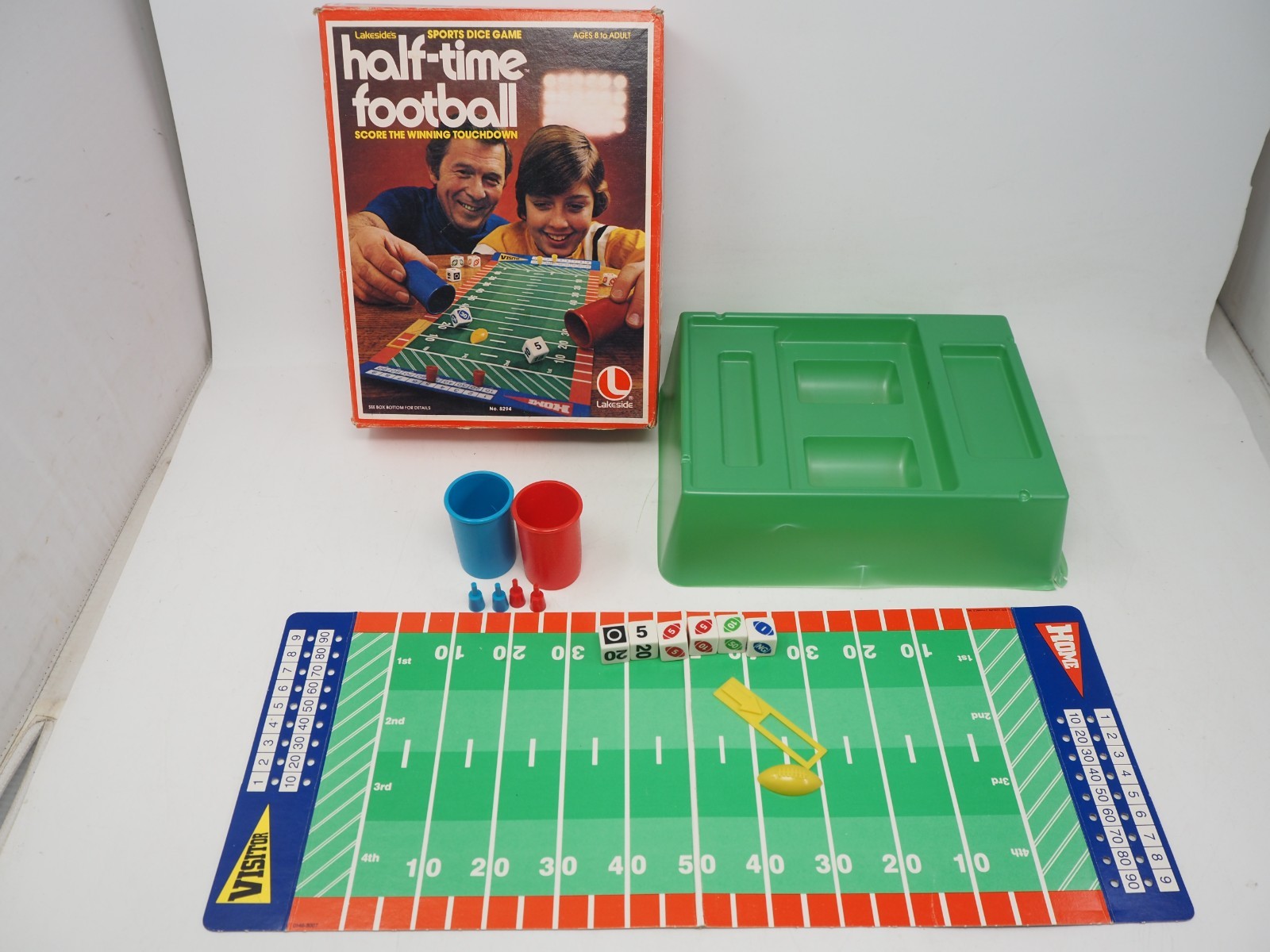 Vintage Half Time Football Dice Game Lakside Complete