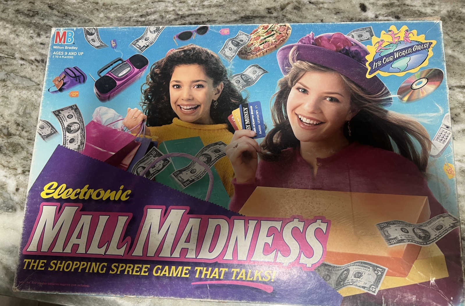 Electronic Mall Madness 1996 Vintage Board Game Milton Bradley #4047 Shopping