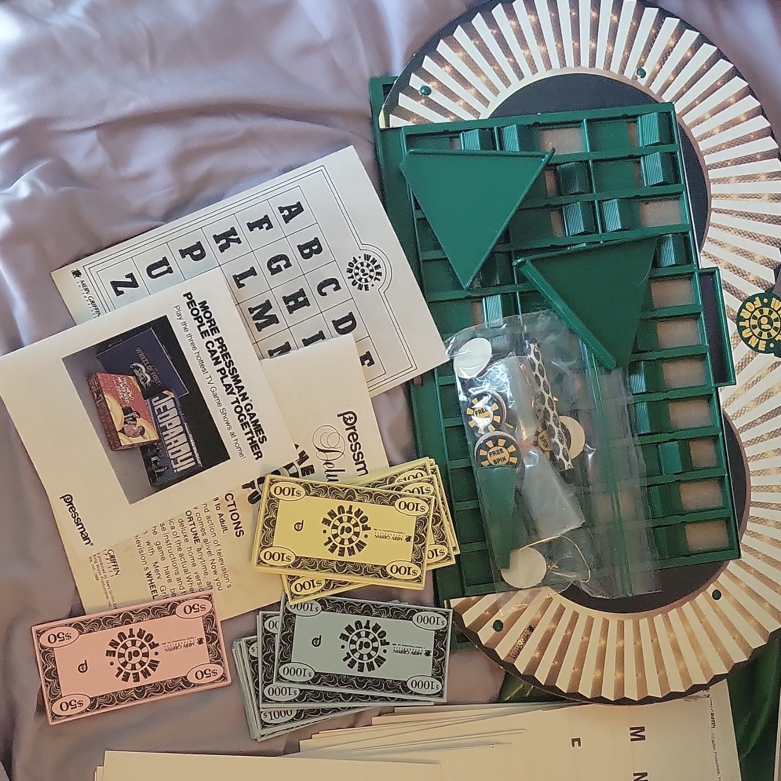 1986 Pressman Deluxe Wheel of Fortune Complete Board Game
