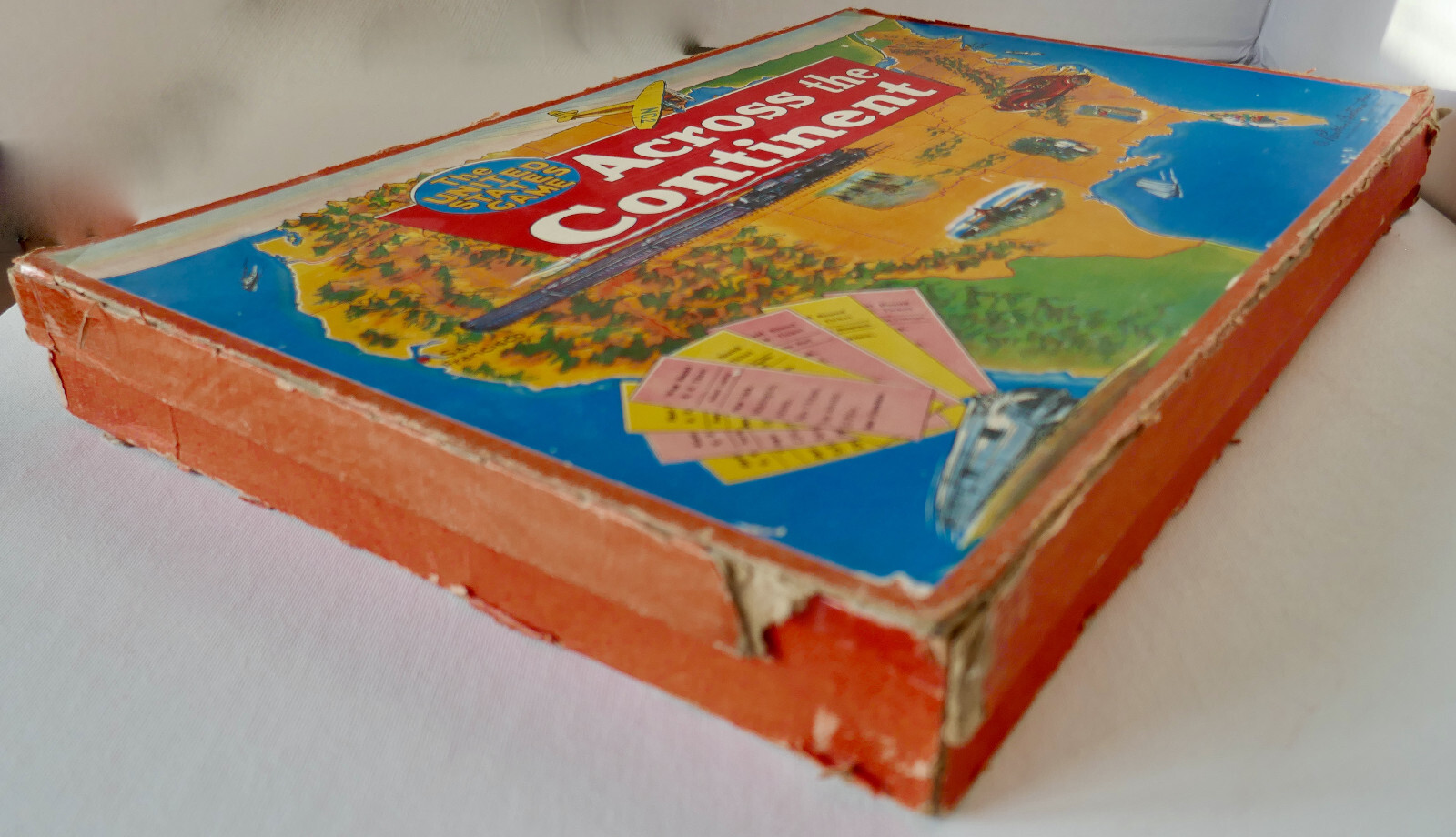1940s WWII-Era Board Game ACROSS THE CONTINENT Non-Metal (Composition) Trains
