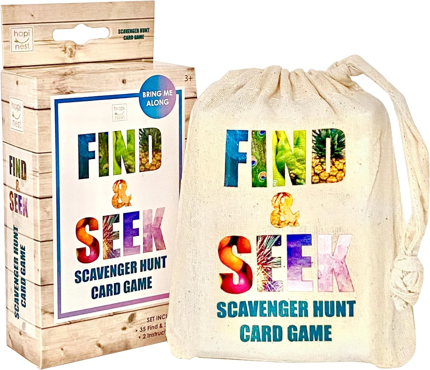 Find and Seek Scavenger Hunt Card Game, Indoor Outdoor Activities for Kids Toddl