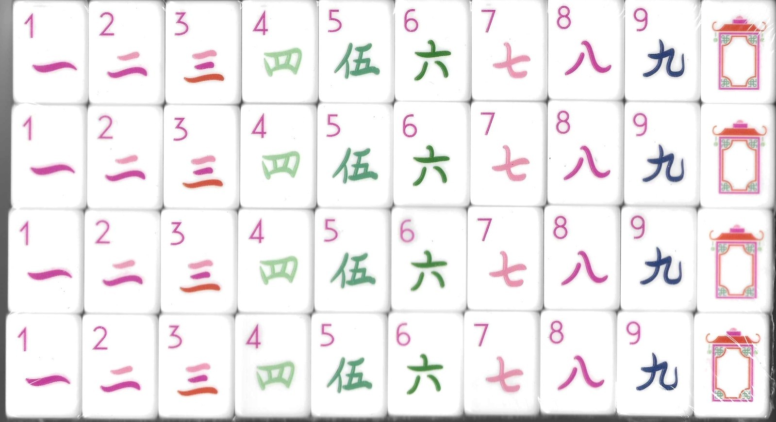DARK GREEN – 4 Layer Acrylic Mahjong Tiles Full American Set 160 Tiles US SELLER