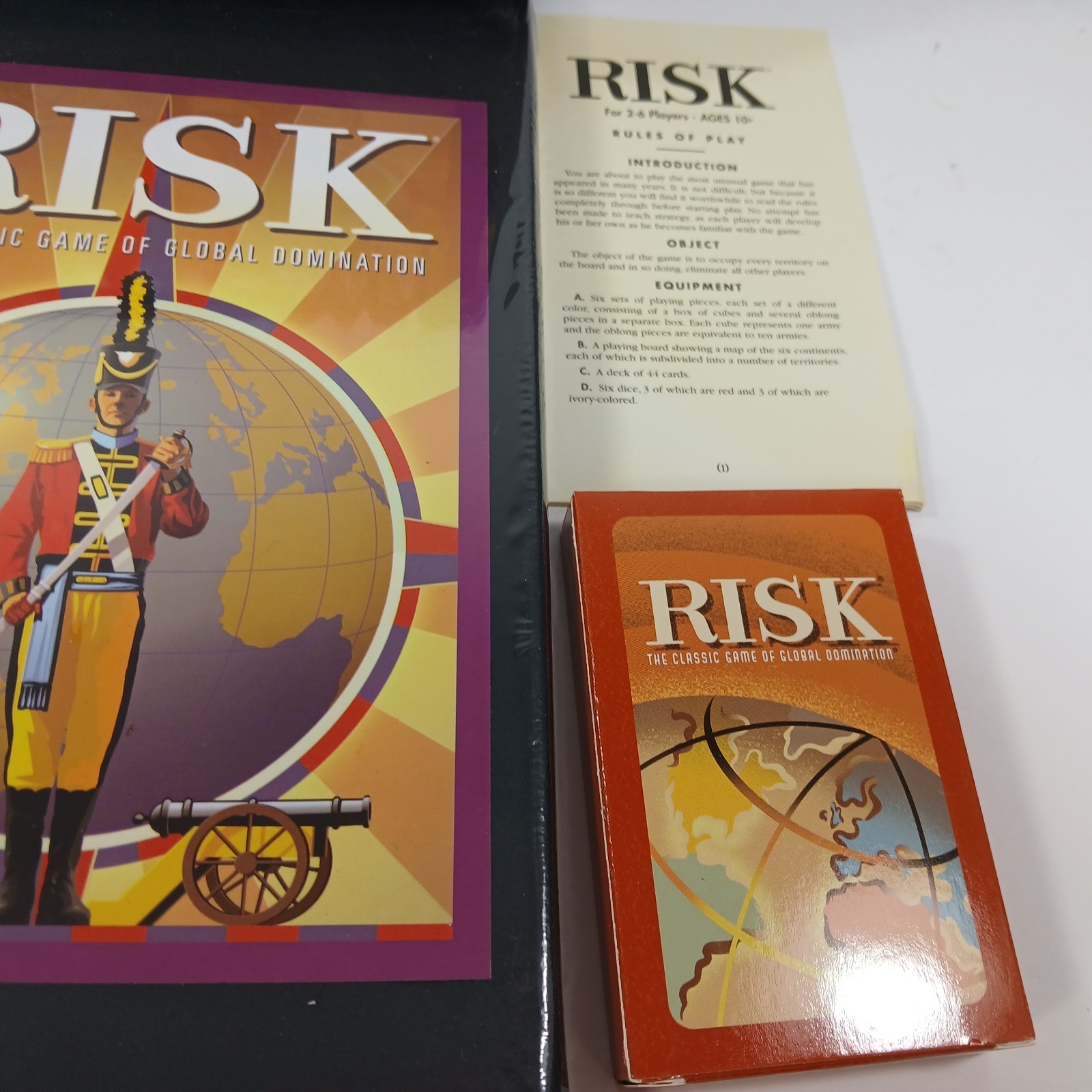 RISK Vintage Game Collection Bookshelf Box Wooden Case Strategy Parker Brothers