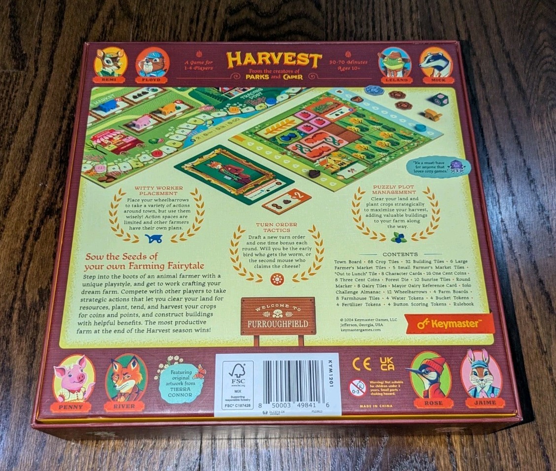 Keymaster Harvest Fantastically Fun Furfilled Farming Affair Board Game Unplayed