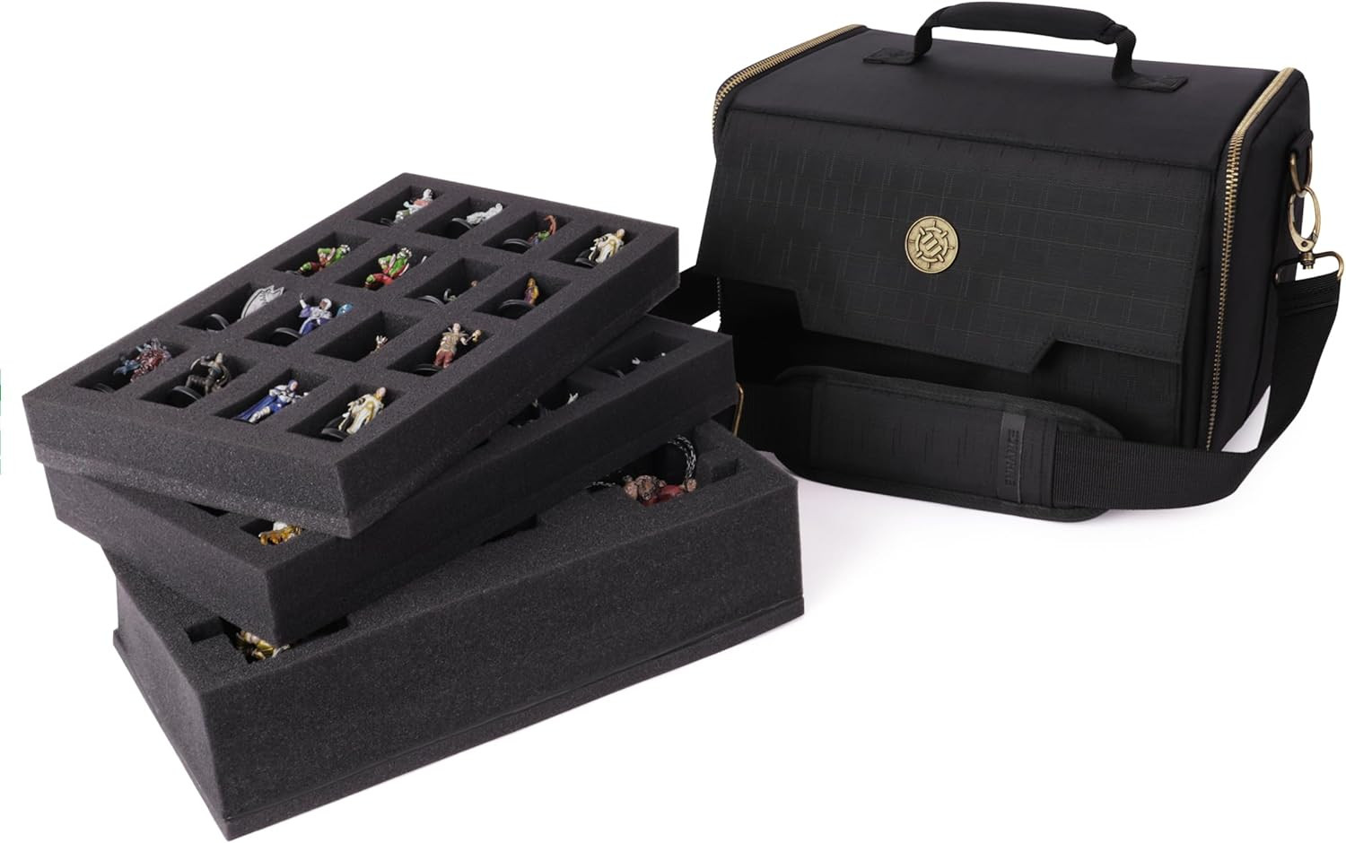 Miniature Figure Satchel – Compact Storage & Carrying Case for Dnd Miniatures wi