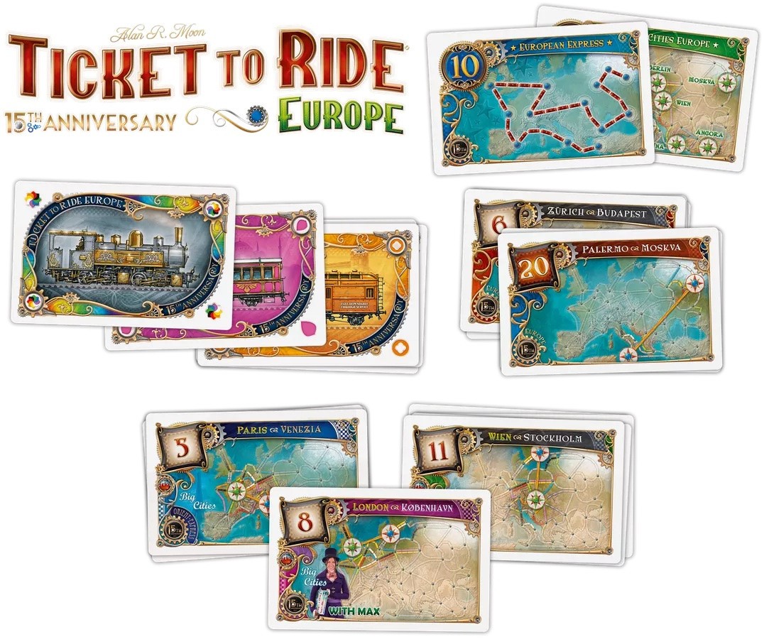 Ticket to Ride Europe – 15th Anniversary – Deluxe Limited Edition – New/Sealed
