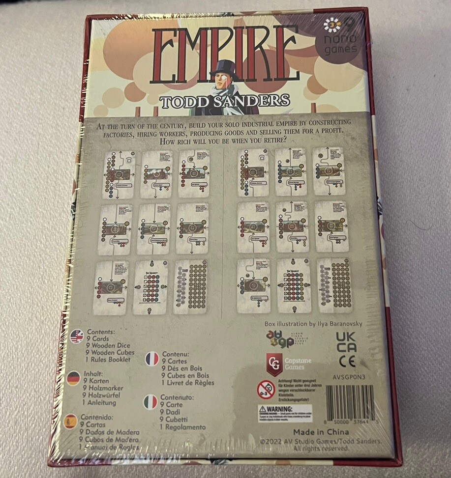 Capstone Games Board Games Capstone Games Empire Box NM