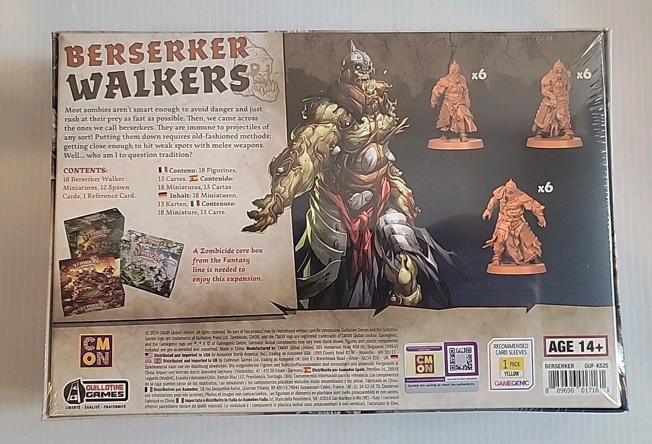 CMON Zombicide Berserker Walkers For Any Zombicide Fantasy Core Game KS