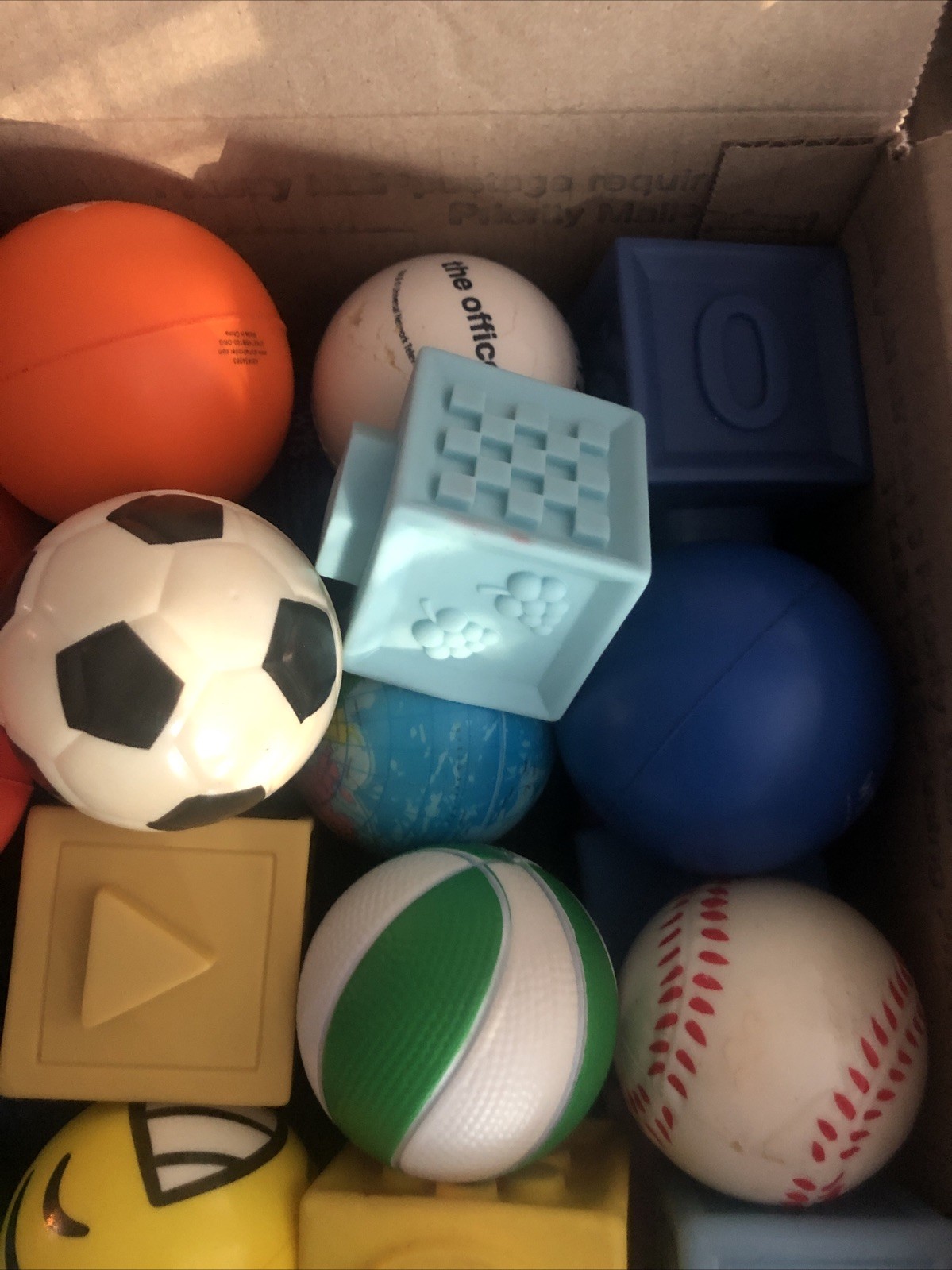 Lot OF 50+ BALL, SQUARES,! Must See! 3LB OF TOYS