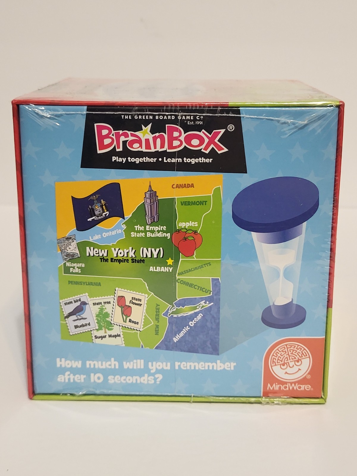 Game Brain Box All Around The World – 1 or more players Ages 8+ MindWare – NEW