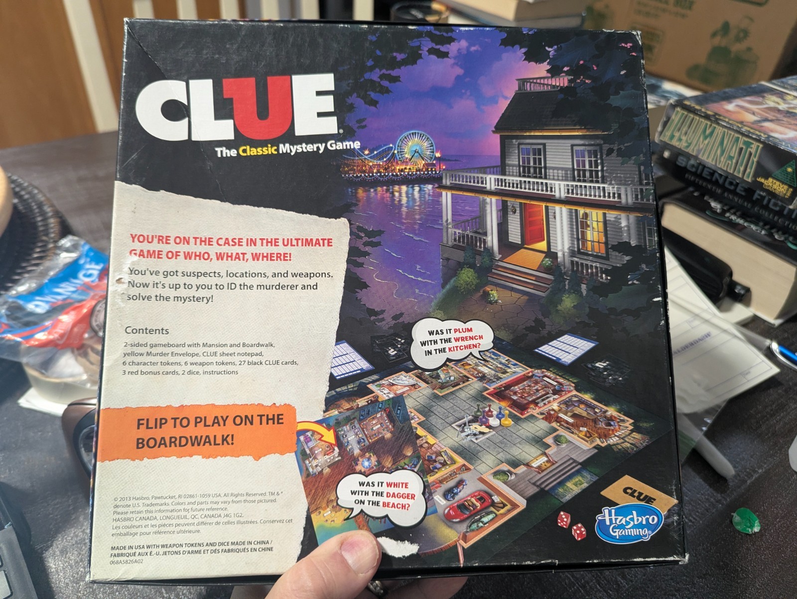 CLUE CLASSIC MYSTERY Board Game 100% COMPLETE 2013 CCMG1A