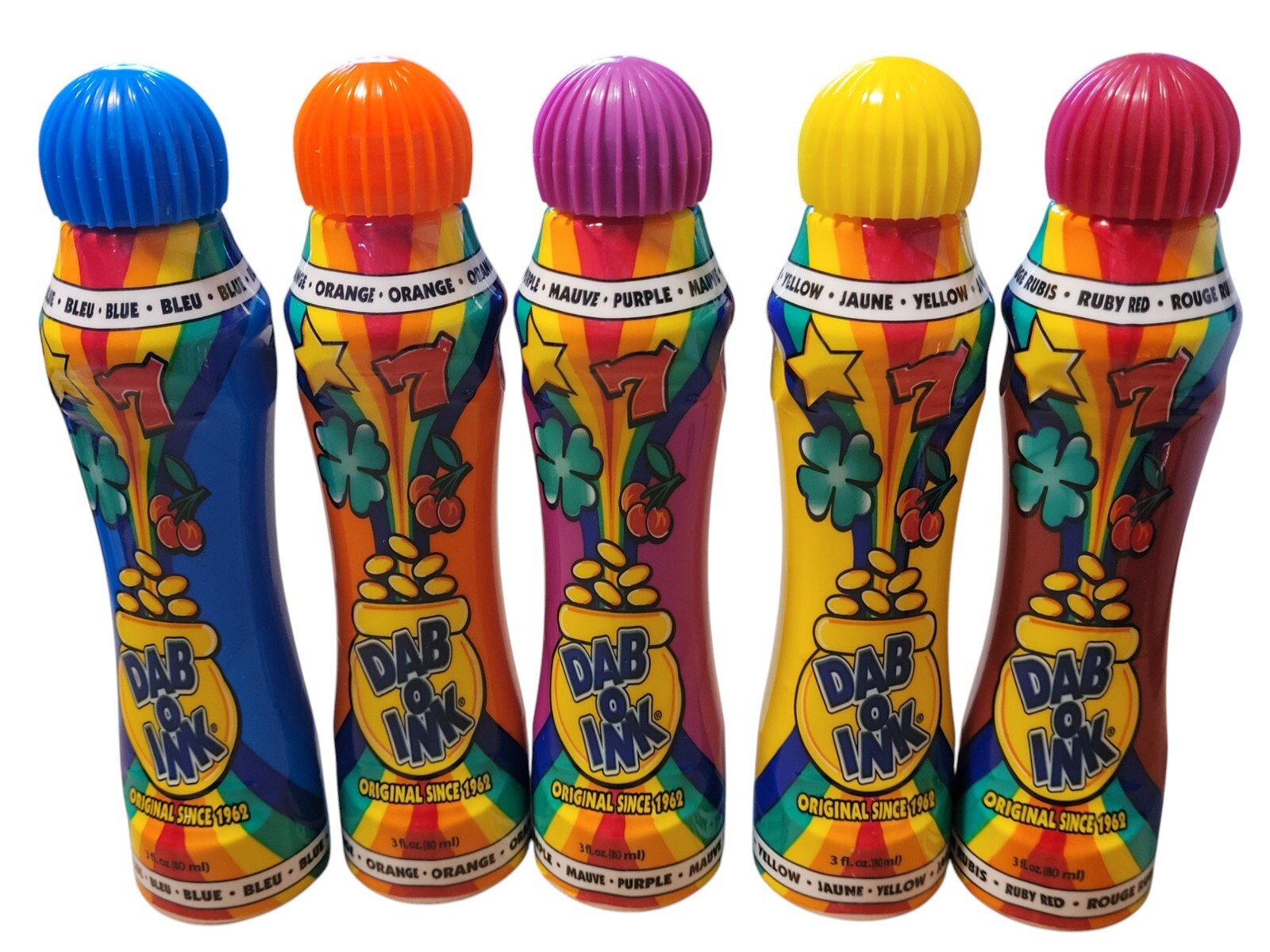 9X DAB O INK BINGO Daubers Dabbers 3oz. Bottles Mixed Colors