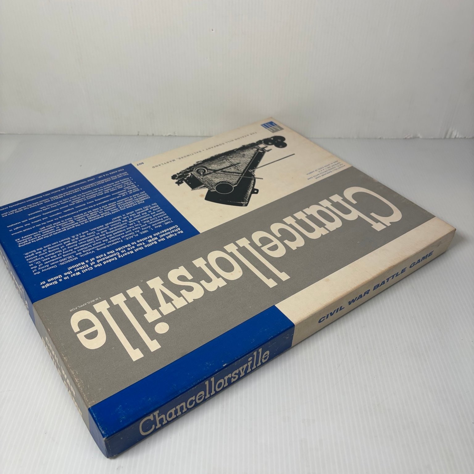 Chancellorsville Avalon Hill Civil War Board Game 2 Players INCOMPLETE 1960s