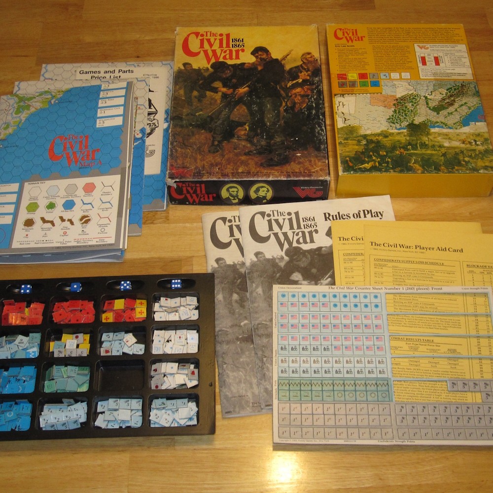 1983 Victory Games ***THE CIVIL WAR 1861-1865*** Bargain Board Game Eric L Smith